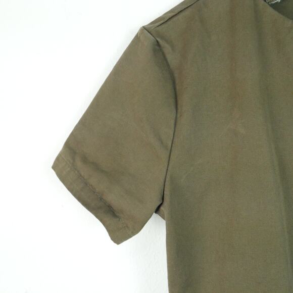Shades of Grey Small Jumpsuit Utility Coveralls Olive Drab Minimal Modern Cotton - Picture 3 of 11